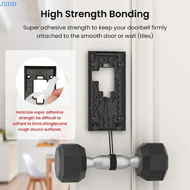 Accessorio per montaggio campanello adesivo in plastica J2HB con videocitofono 3 e 4