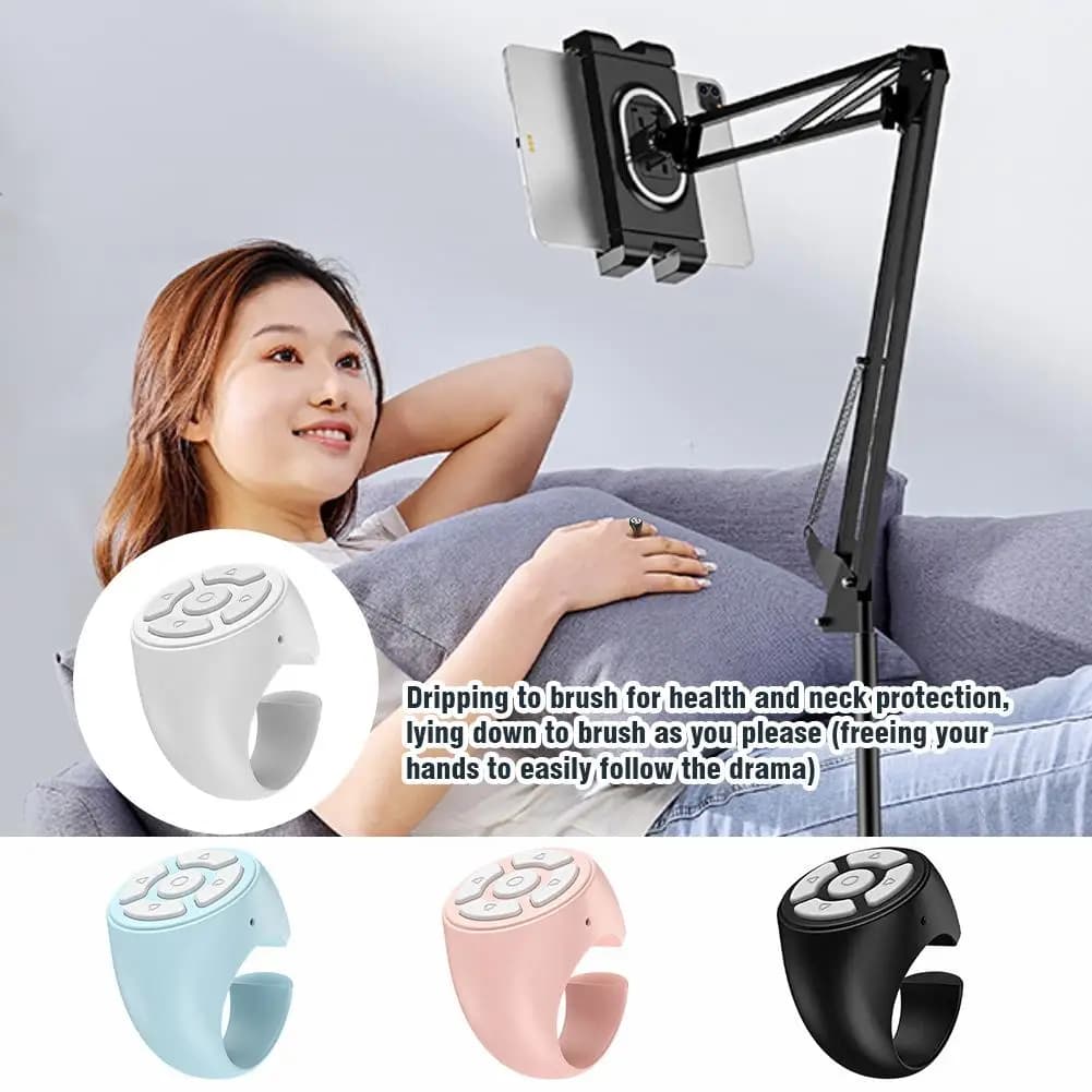Anello Bluetooth telecomando tablet telefono fotocamera controller autoscatto Tiktok Kwai girando pagina telecomando