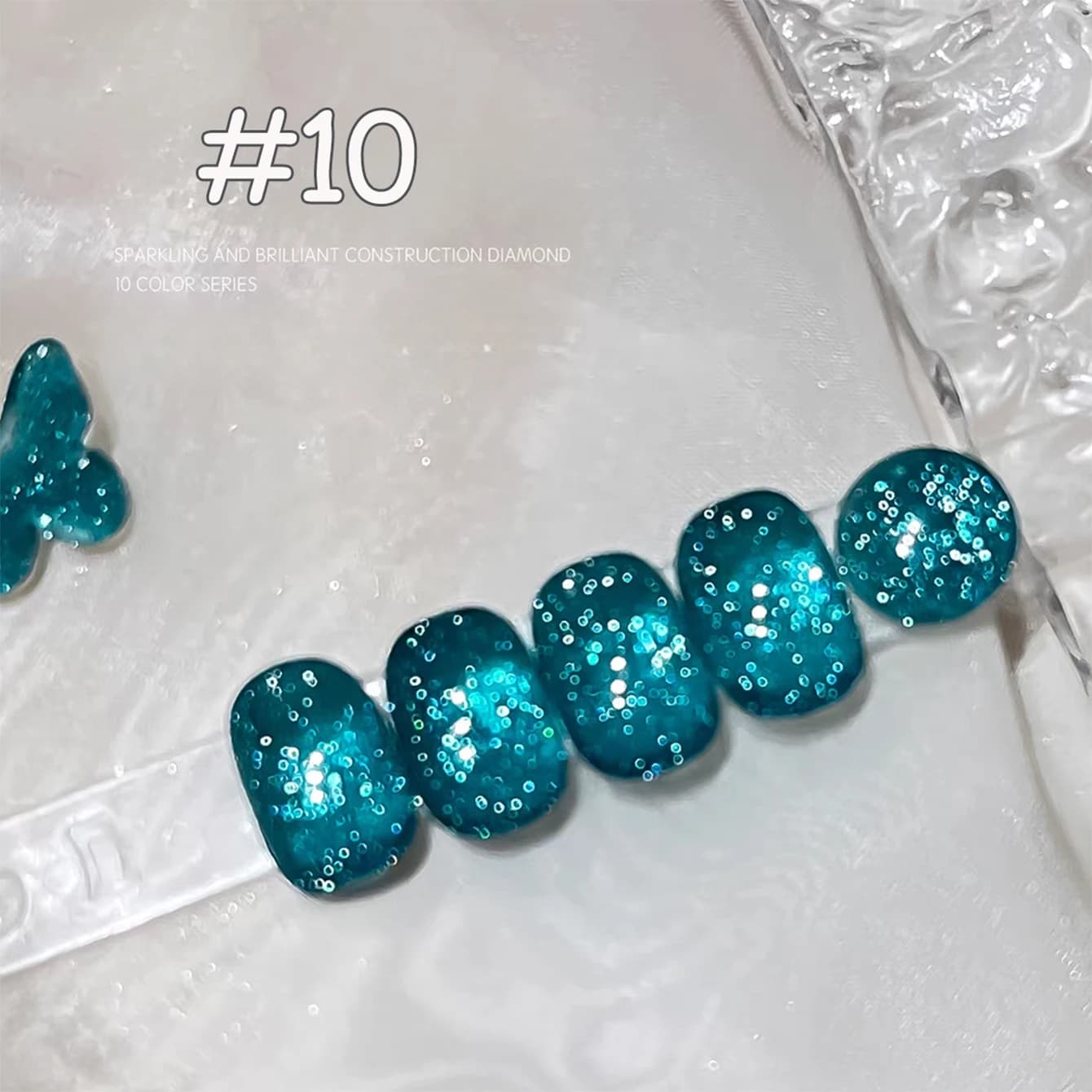 1-10 pz WS Smalto Gel Unghie Blu Bianco Diamante Spezzato Autunno Inverno 2026 Super Flash Argento Cristallo Forniture per Nail Art
