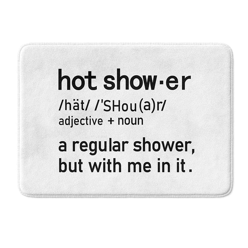 Tappetino da bagno Gaslight Gatekeep Girlboss Hot Shower Definition con base antiscivolo, assorbente, super accogliente, in flanella, per bagno e doccia