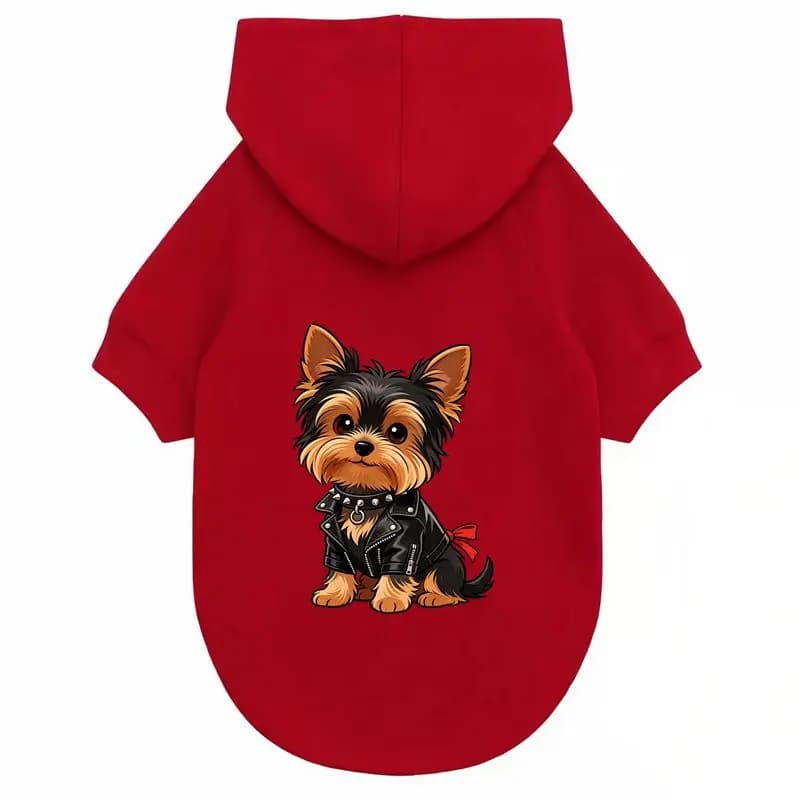 Trendy Dog Hoodie, Printed Puppy Apparel, Fashion Pet Wear