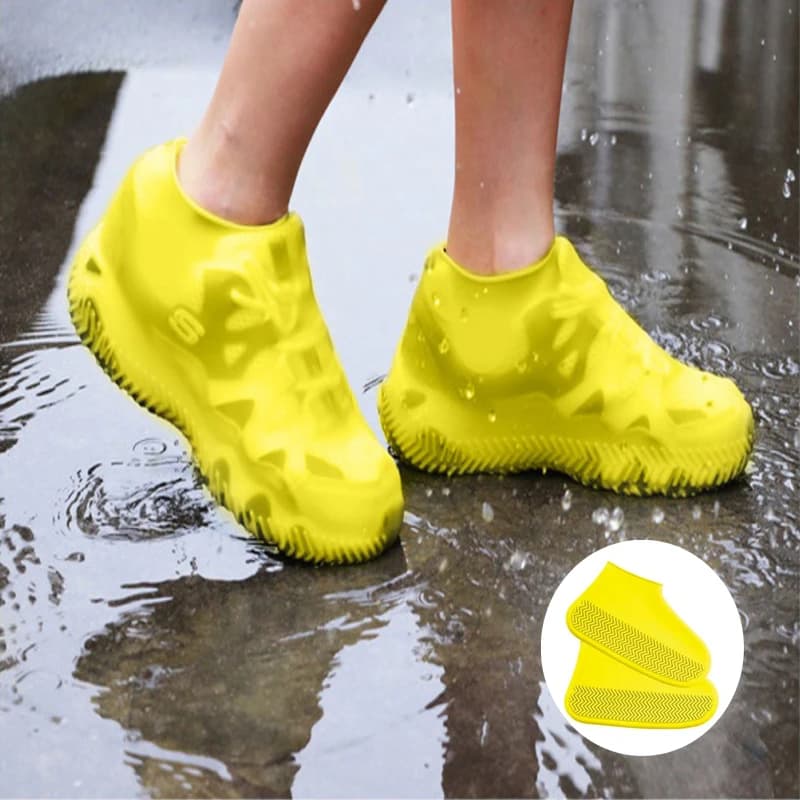 1 paio di scarpe in silicone antiscivolo impermeabili stivali da pioggia unisex resistenti all'usura ad alta elasticità per copriscarpe riutilizzabili per giornate di pioggia all'aperto