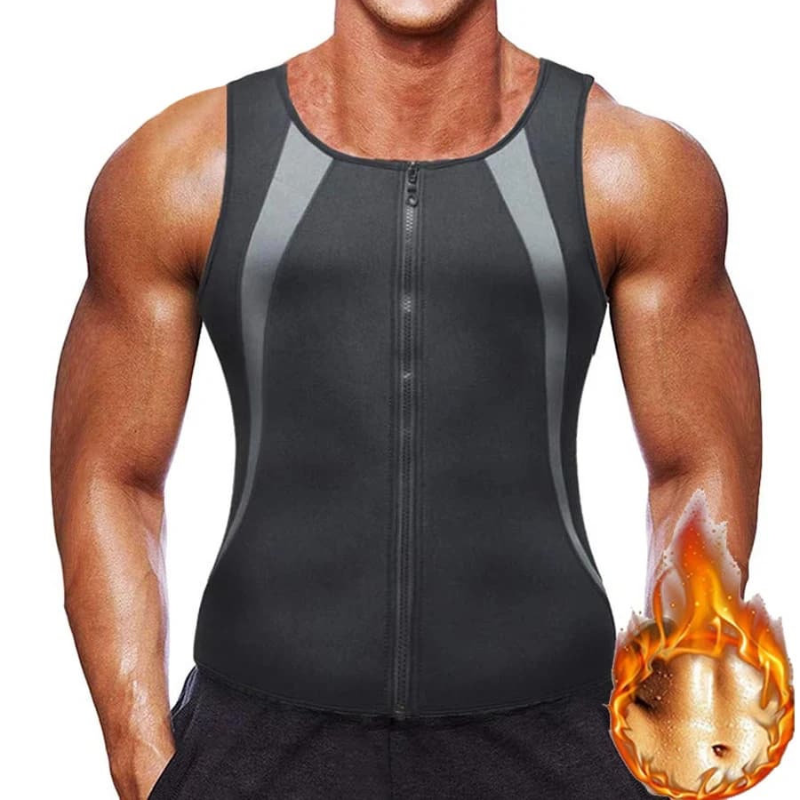 Uomini Addome Riduttore Shaper Del Corpo Promuovere Il Sudore Sauna Maglia Fitness Vita Trainer Pancia Dimagrante Shapewear Bruciagrassi Canotta
