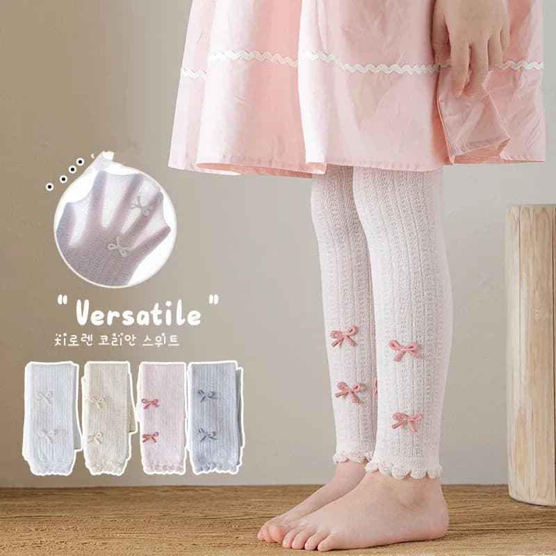 Leggings Estivi per Bambine, Calze Sottili per Bambini, Calzini con Fiocco per Studentesse, Collant da Principessa per Uniforme Scolastica