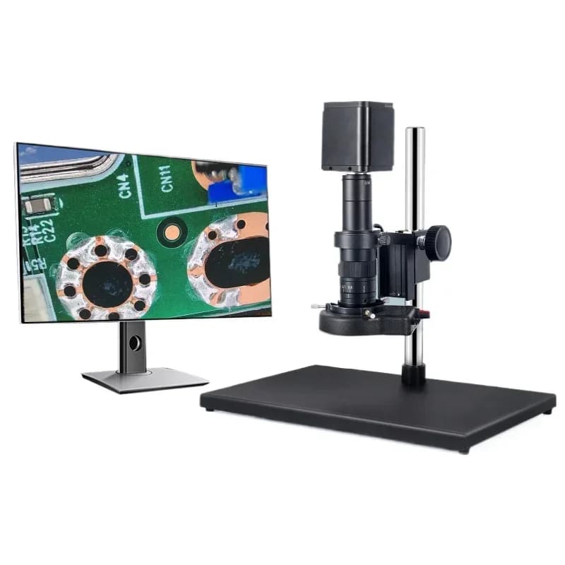 Microscopio elettronico con fotocamera industriale 4K, misurazione del circuito, manutenzione, ispezione, ingrandimento dello strumento ottico digitale