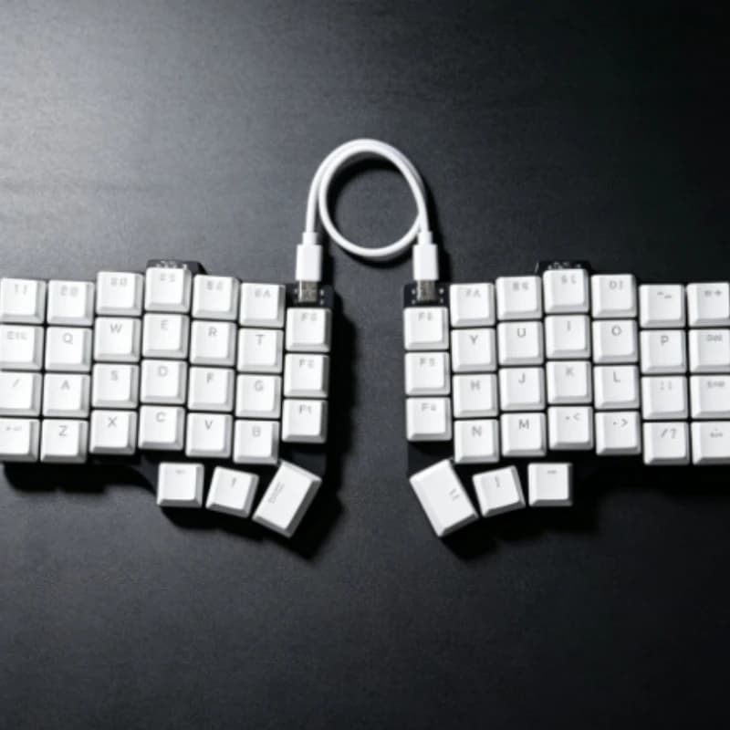V6a Latest Version Low Profile Split Keyboard Customized Wired 60 Key Corne Layout RGB Welding Support QMK VIAL Office Keyboard