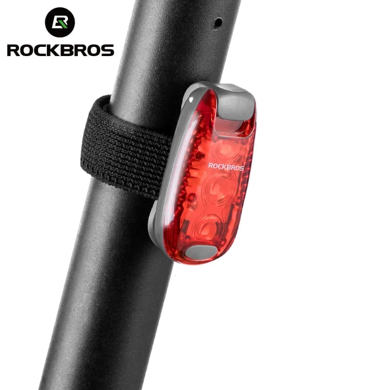 ROCKBROS Bicycle Rear Light Mini MTB Road Bike Light Warning Light for helmet Rear Bag Light Portable Running Light Bicycle Accessories