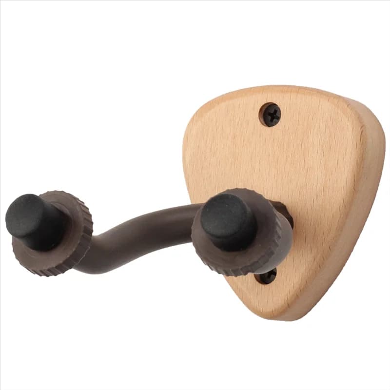 AA67-1 PCS Wall Mount Guitar Hanger Hook Wood Base Banjo Bass Acoustic Electric Guitar Neck Holder Stand Beech Wood With Picks S