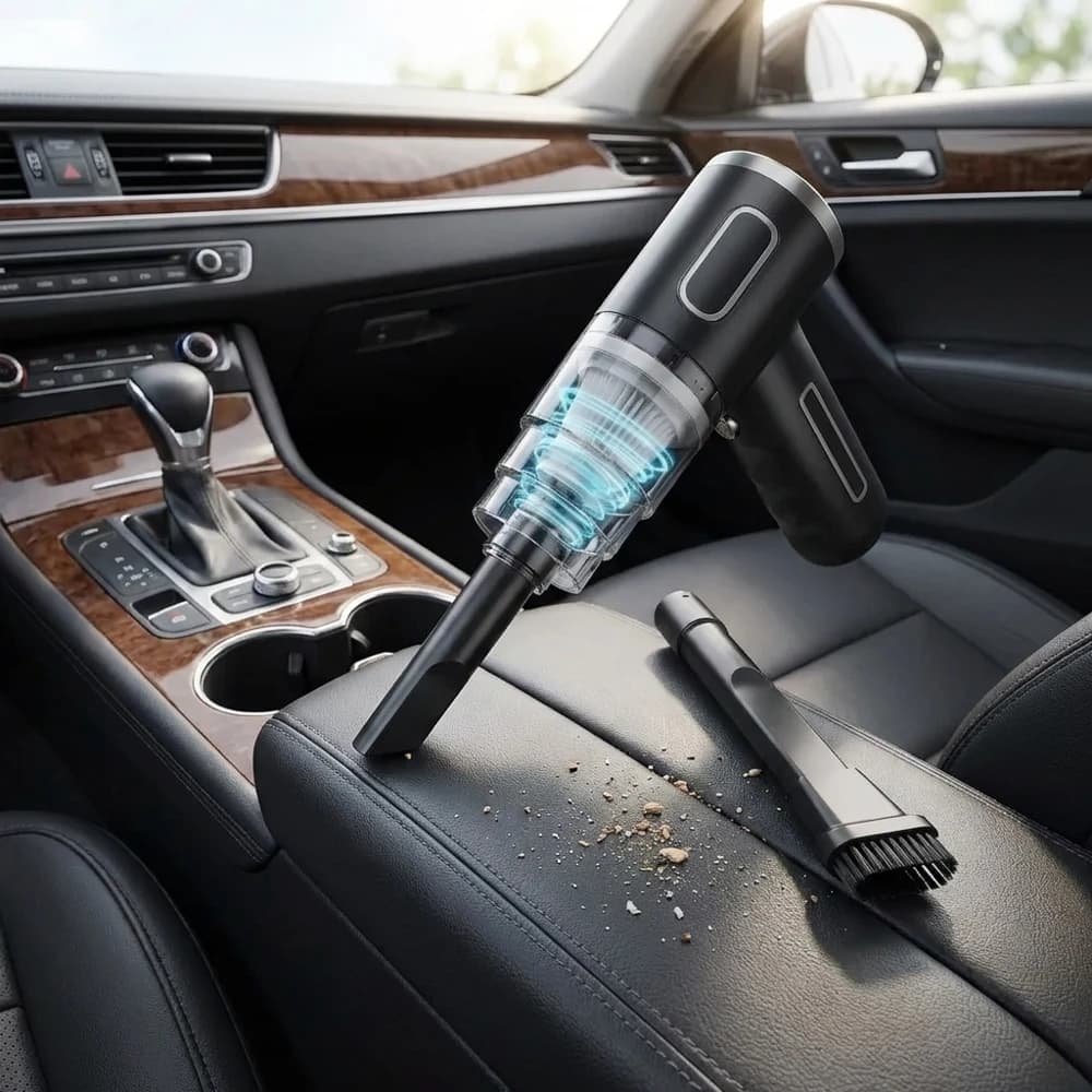 Aspirapolvere Portatile Wireless per Auto, Mini Collettore di Polvere ad Alta Aspirazione, Soffiatore Ricaricabile Leggero e Multifunzione