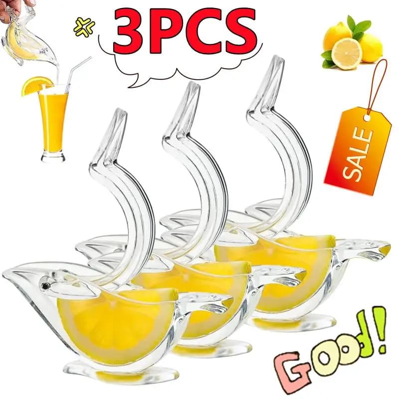 3/2/1PC Cucina Casa Antiscivolo Strumento Presse Spremere Frutta Mini Spremiagrumi Manuale Forma di Uccello Trasparente Portatile Arancia Limone Spremiagrumi Manuale
