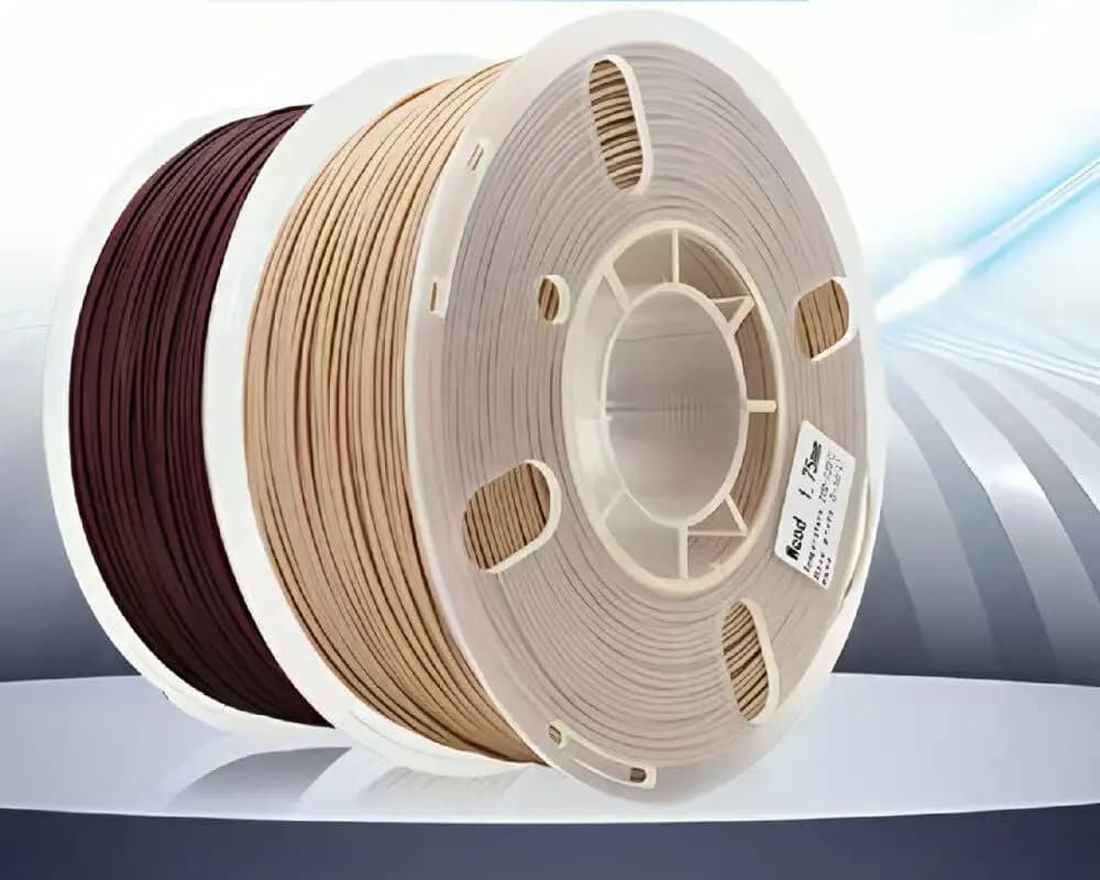 Filamento in Legno PLA, Filamento per Stampante 3D 1,75 mm, Texture Liscia e Setosa, Resistente, 1kg (2,2 libbre)/Bobina, Filamento per Stampa per Tutte le Stampanti