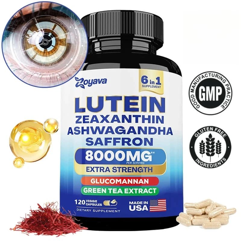 Lutein and zeaxanthin supplement - Adult eye vitamins Eye supplement with glucannane, Ashwagandha for vision and eyes