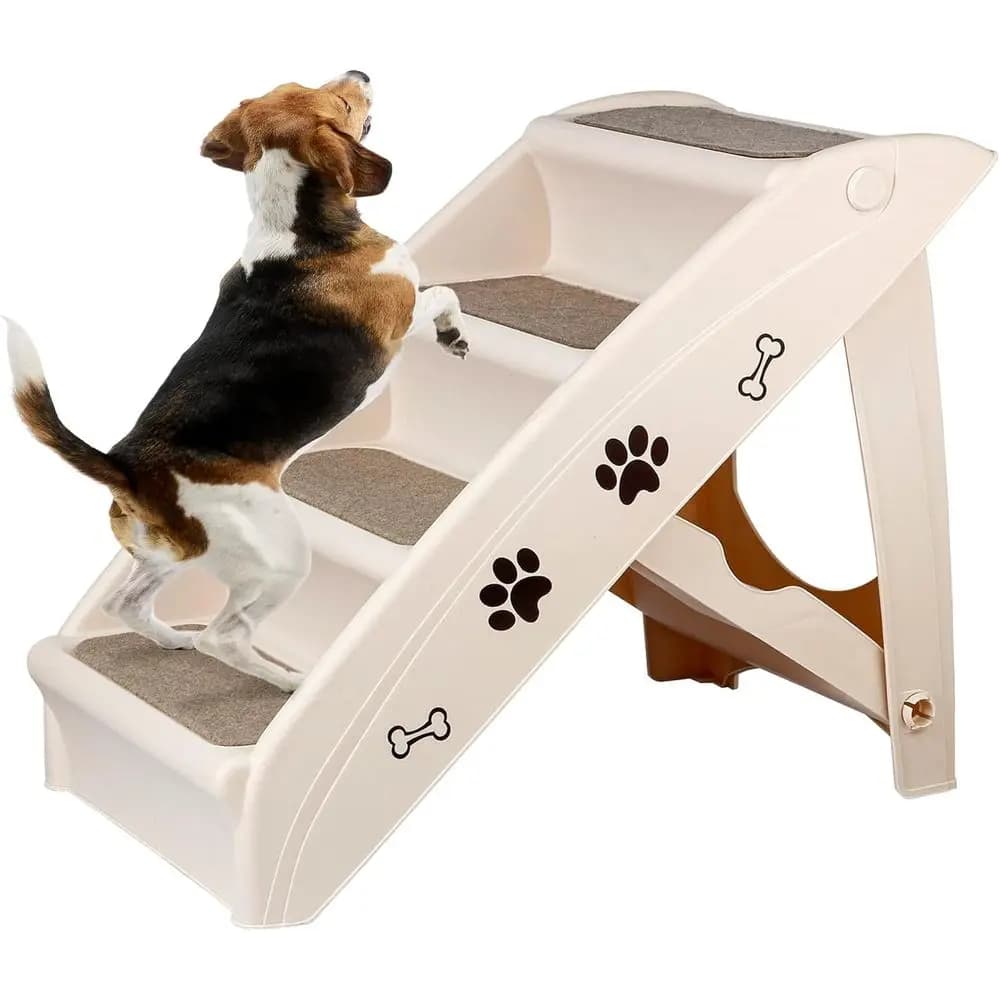 Pet Steps for Small Dogs and Cats, 4-Step Dog Steps, Non-Slip Indoor