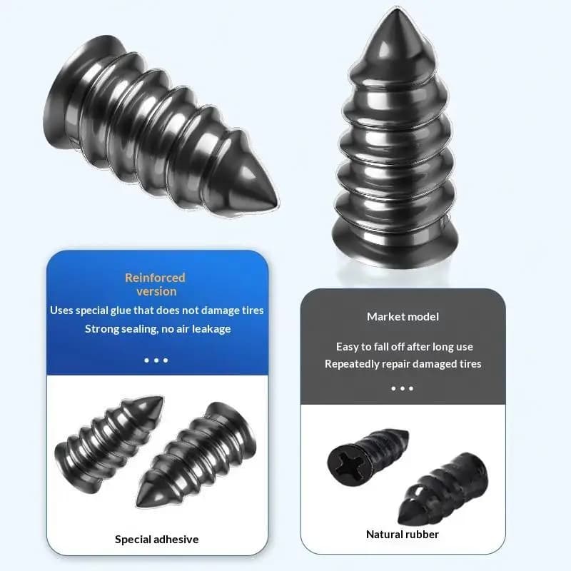 Car Vacuum Tire Puncture Repair Kit Tire Repair Rubber Screws Nails with Box Quick Tire Plug Repair Tool