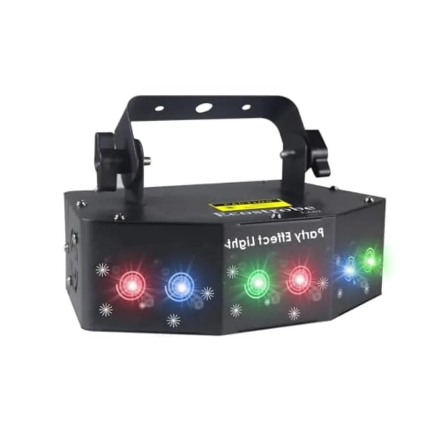 Luci da Discoteca, Luci Laser DJ RGB Attivate dal Suono, Proiettore con Funzione Master-Slave e Controllo DMX512, Effetti Luminosi per Interni
