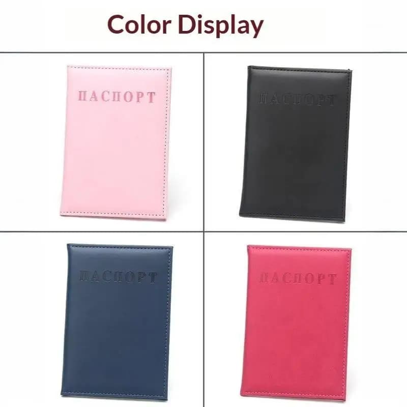 High Quality PU Leather Passport Holder Waterproof Coating Multi Color Options Lightweight for Overseas Vacation Daily