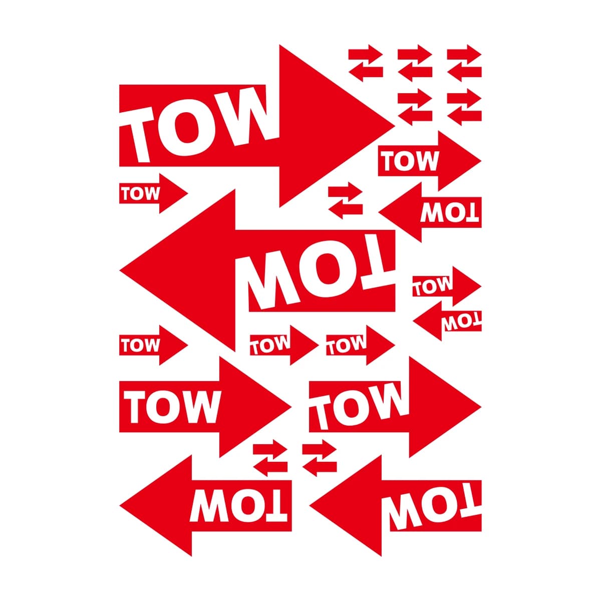 Funny Car TOW Hook Arrow Reflective Vinyl Stickers Automobiles Accessories Waterproof Decorative Decals
