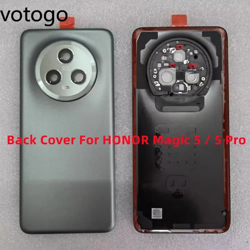 Cover Posteriore Originale per Honor Magic 5 Pro 5Pro Huawei, Vetro Posteriore, Telaio Custodia + Sostituzione Lente Fotocamera