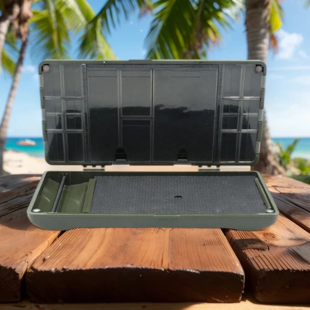 Magnetic Carp Fishing Equipment Box, Fishing Rig Plastic Container, Fishing Equipment Organizer, Reels, Ami and bait