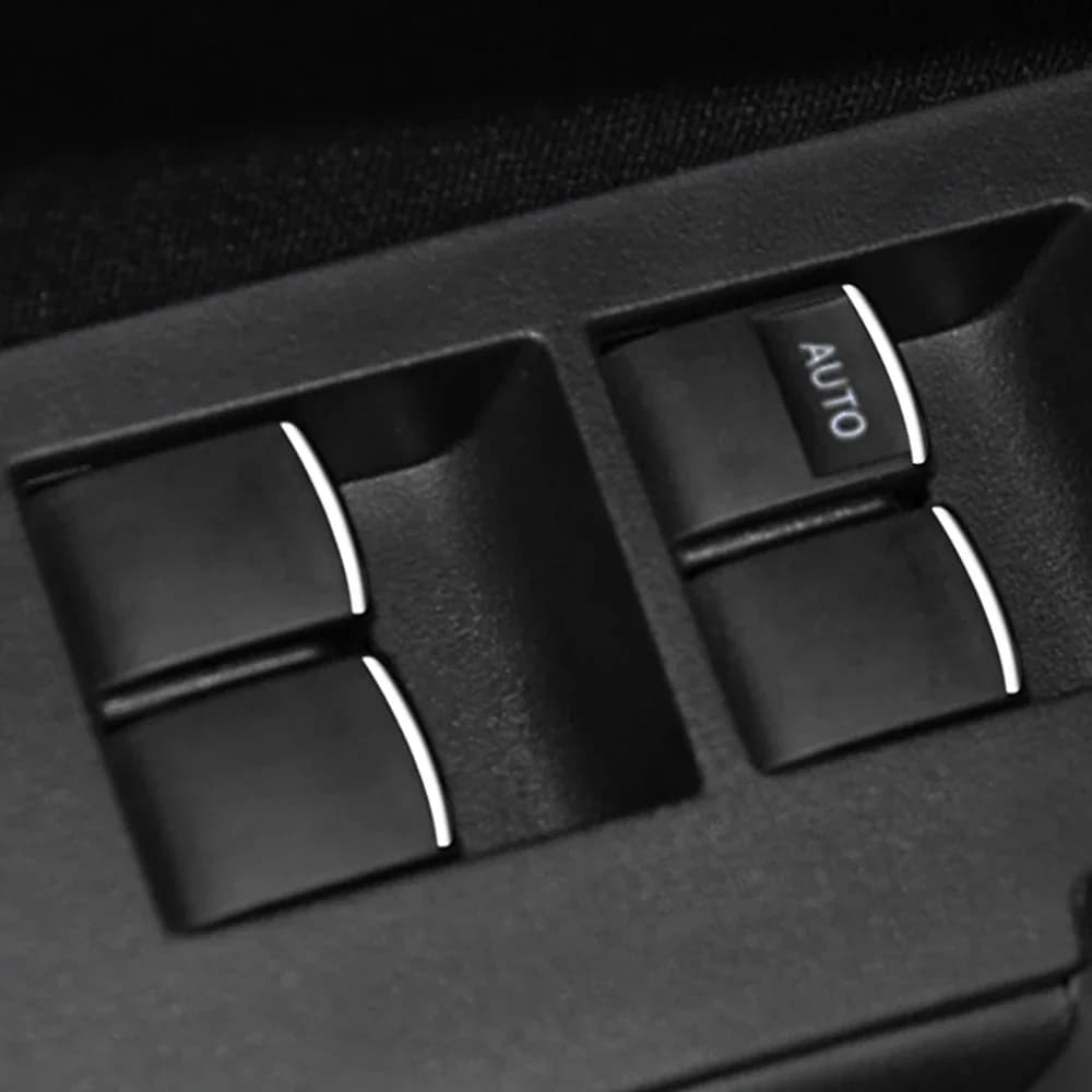 7 pezzi interruttore finestra pulsante di sollevamento adesivo copertura trim per Toyota RAV4 Corolla AYGO Verso AVENSIS YARIS VITZ accessori