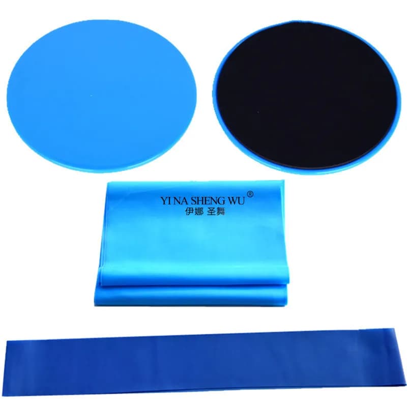 Yoga Fitness Set da tre pezzi Piastra scorrevole Fascia elastica Cerchio di resistenza Gilet per pilates Linea Glutei Allenamento Attrezzatura domestica