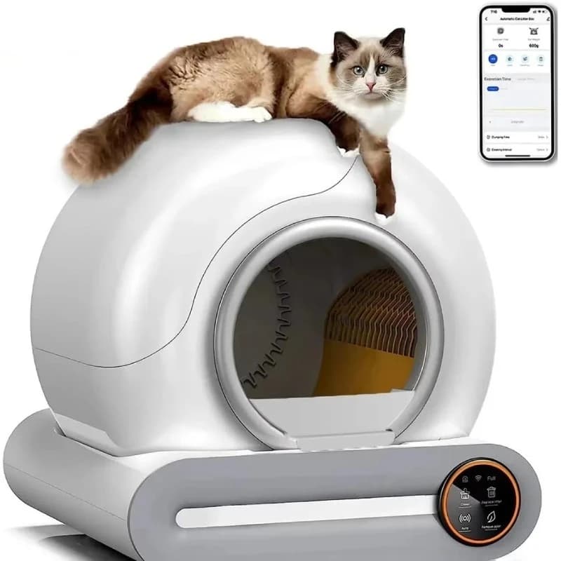 Lettiera Intelligente Autopulente per Gatti con Rimozione Automatica degli Odori e Controllo Tramite App WiFi - Toilette Automatica per Gatti
