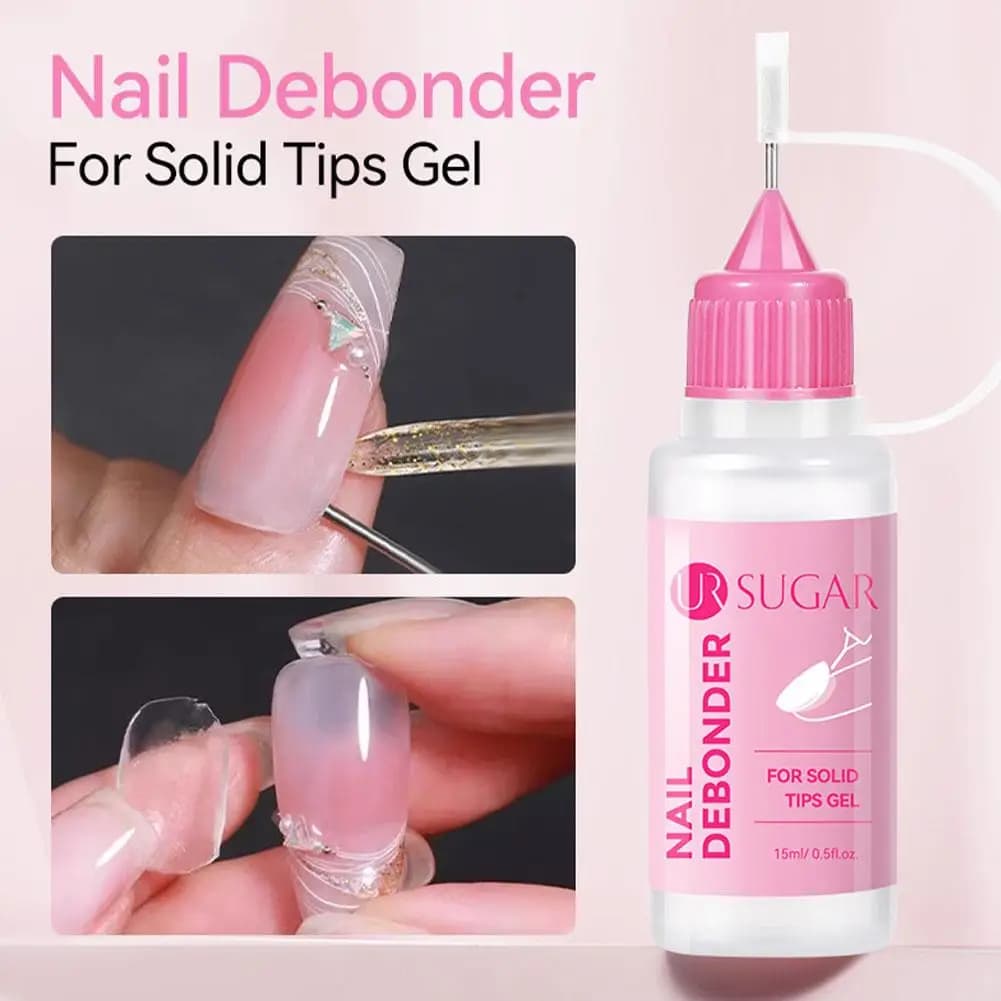 1/2 Pieces Tube with Needle for Removing Polished, Solid Patch for Removing UV Collar, UV Gel, Removal Delicate and Non-Irritating Nail Polish