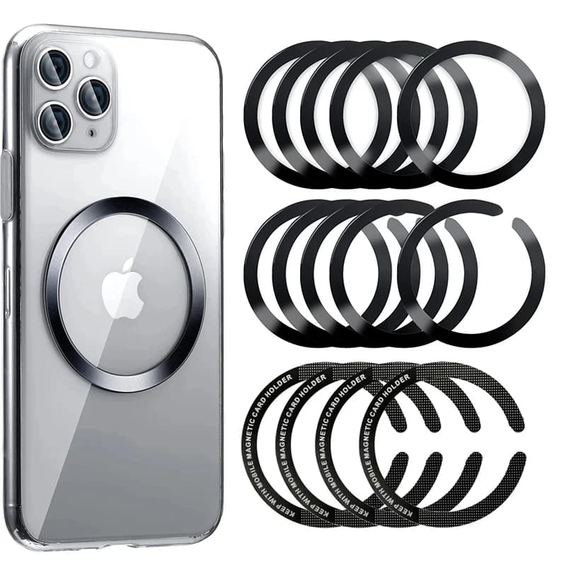 Metal Plate Sticker Ring For Magsafe Wireless Charger For iphone 14 13 12 Pro Samsung S22 Mobile Phone Magnetic Car Phone Holder