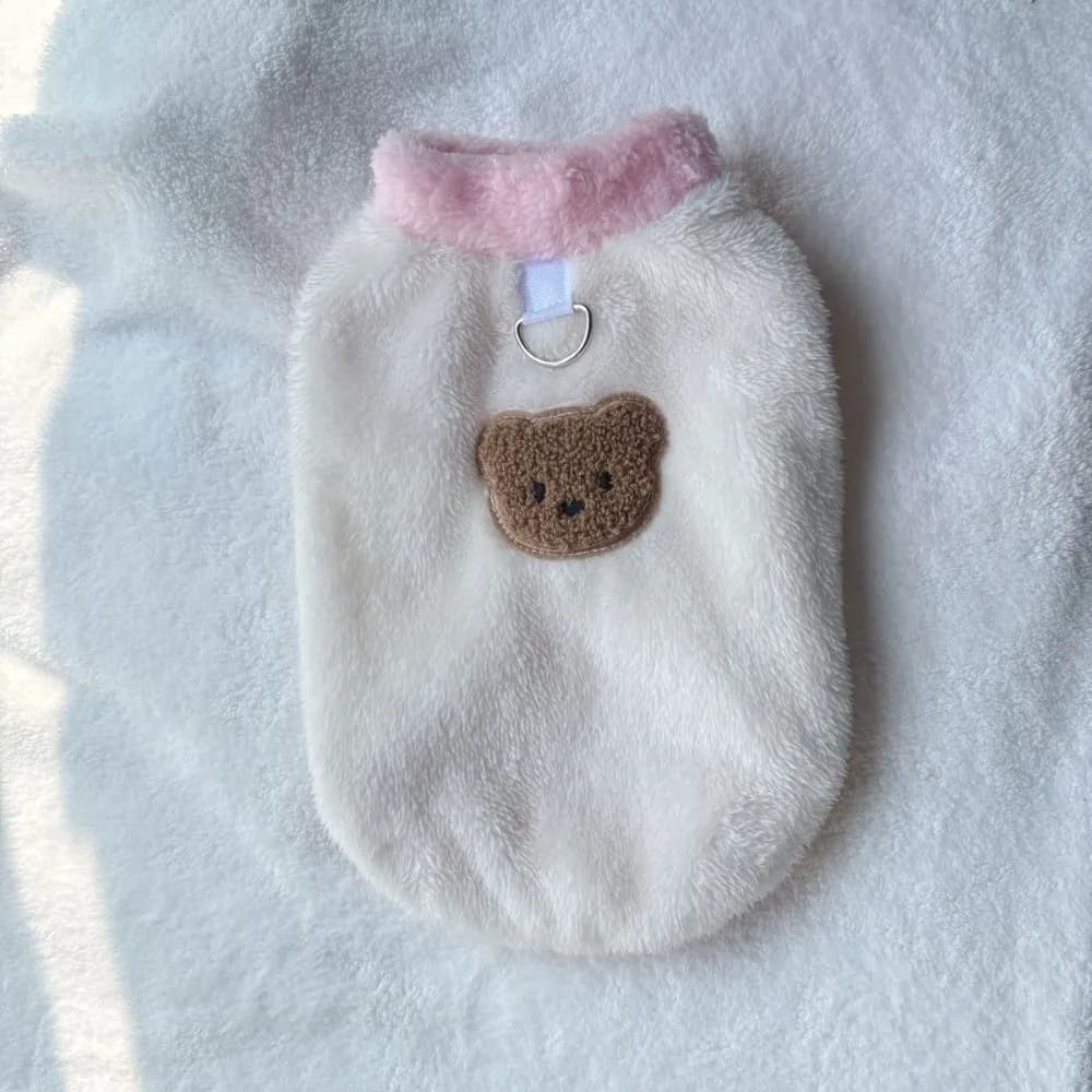 New Soft Sweater for Dogs, Hot Design Teddy Style, Cat Sweater with Hook for Guinzaglio, Carousian Bear Pattern, Home Animal Clothing for Cold Climes