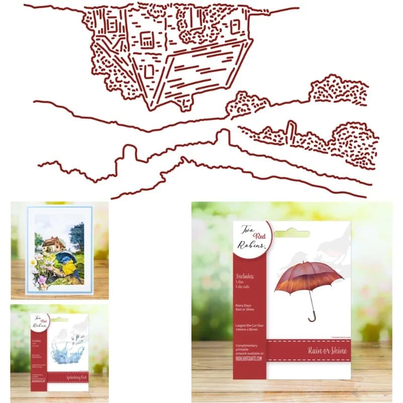 Raindrops Splash When They Fall to the Ground Cutting Dies Scrapbook Diary Decoration Stencil Embossing Template DIY Greeting
