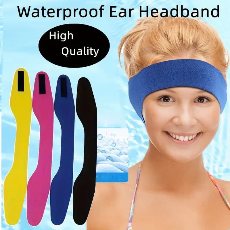 1 paio di cuffie antirumore per bambini e adulti, fascia per il nuoto in materiale da immersione, cuffie antirumore per il bagno e il nuoto