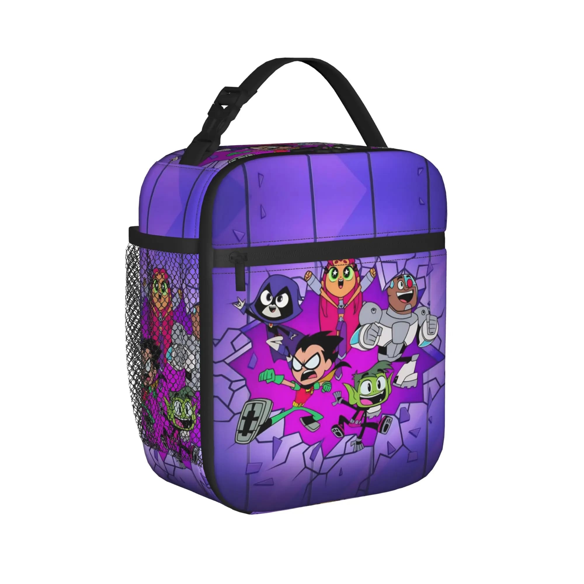 Borse termiche per il pranzo Teen Go Cartoon, borsa termica riutilizzabile, contenitore per il pranzo Teen Titans Go, borsa porta pranzo grande, borse per la conservazione degli alimenti