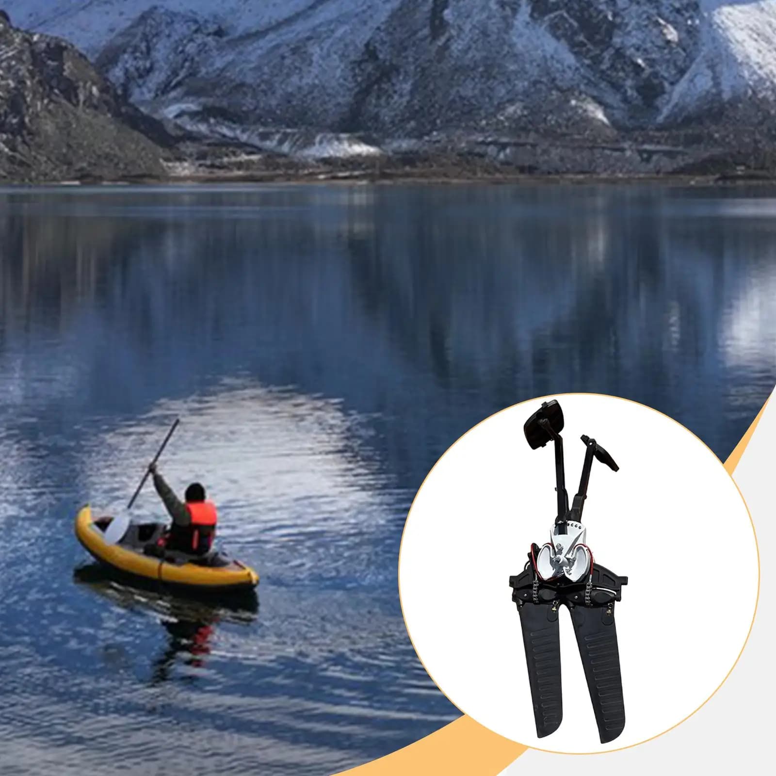 Sistema di pedali per tavola da surf con gomma di nylon in acciaio inossidabile per accessori per pedali per barche da pesca in kayak