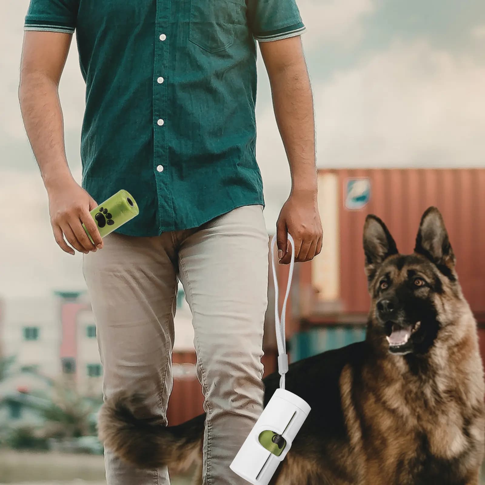 1Set Portable Poop Bag Dispenser for Dogs ABS Plastic Dog Waste Bag Holder Hands Backpack Clip Outdoor Use