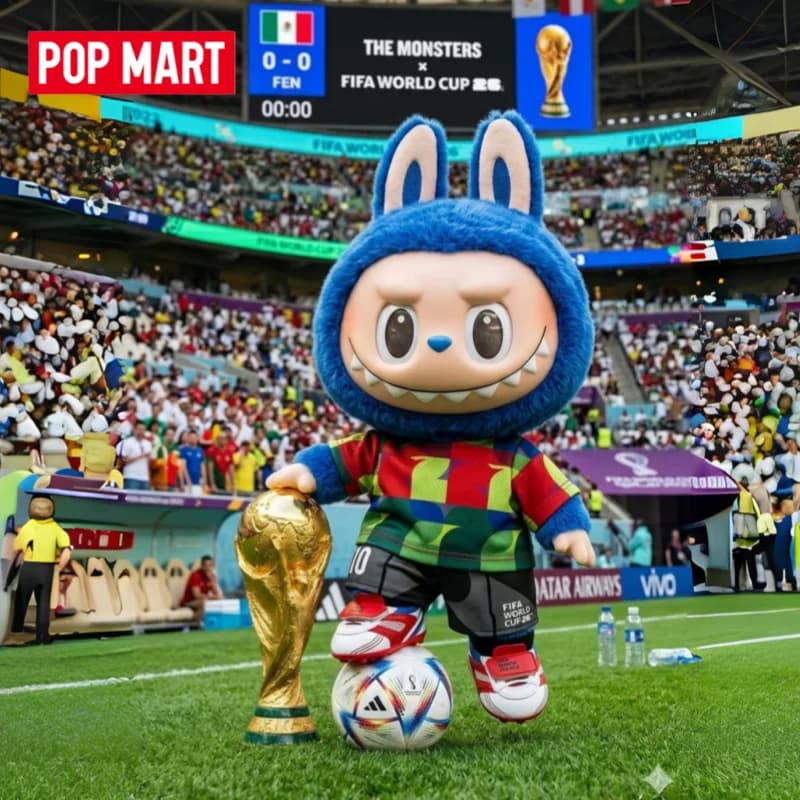 Nuova POP MART The Monsters x FIFA Bambola in Vinile 38cm Serie Coppa del Mondo Blind Box Labubu Anime Figure Toy Mystery Box Regali di Compleanno