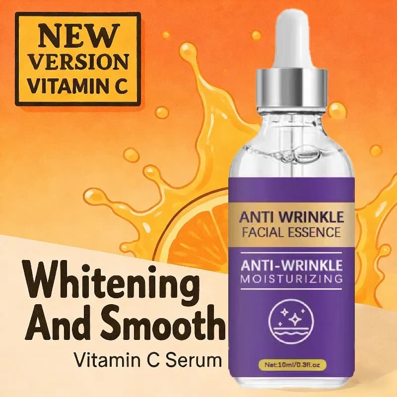 Serum Viso alla Vitamina C: Anti-wrinkles, Rassodante e Liftante, Attenua le Lines Sottili, Whitening Nutrient
