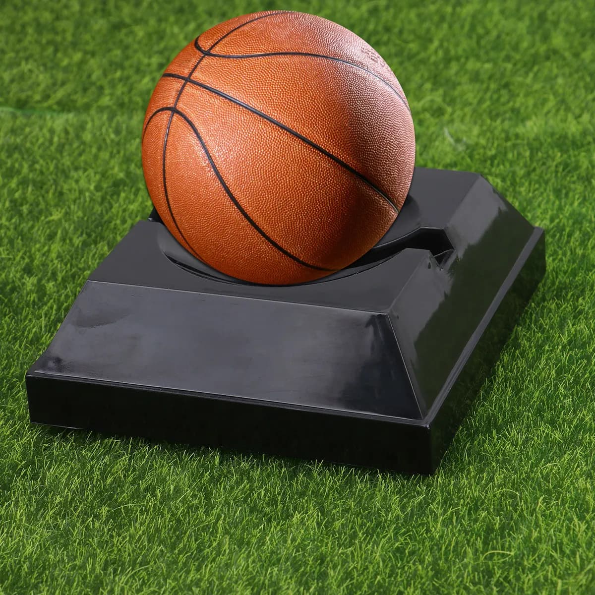 Supporto per Palloni con Base Quadrata Nera, Stabile e Professionale per Pallacanestro, Calcio, Pallavolo, Rugby