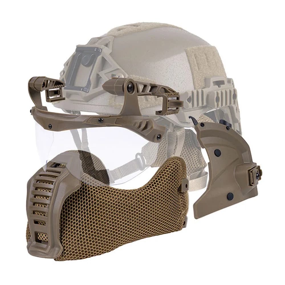 Wendy Helmet 3.0 Flip Goggles Ear Cover Mouthguard Half Face Mask Full Protective Hunting Shooting Airsoft Helmet Accessories