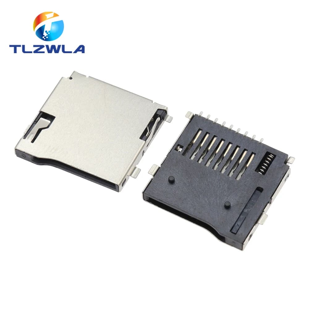 10 connettori per slot per schede Micro SD a 9 pin, dimensioni 14 * 15 mm mazzo per schede TF, adatti per telefono, tablet, navigazione del veicolo Il pop-up