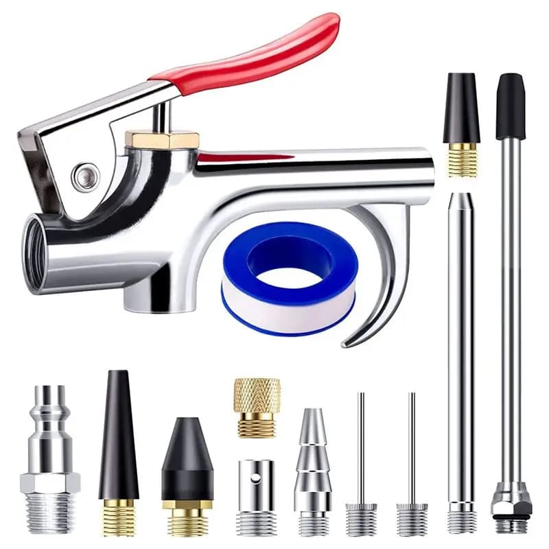 ABFA 13 Pcs 2-Way Connection Air Nozzle Blow Tool Set, With 1/4 In Standard Quick Fitting For Air Inflation And Dedusting Replac