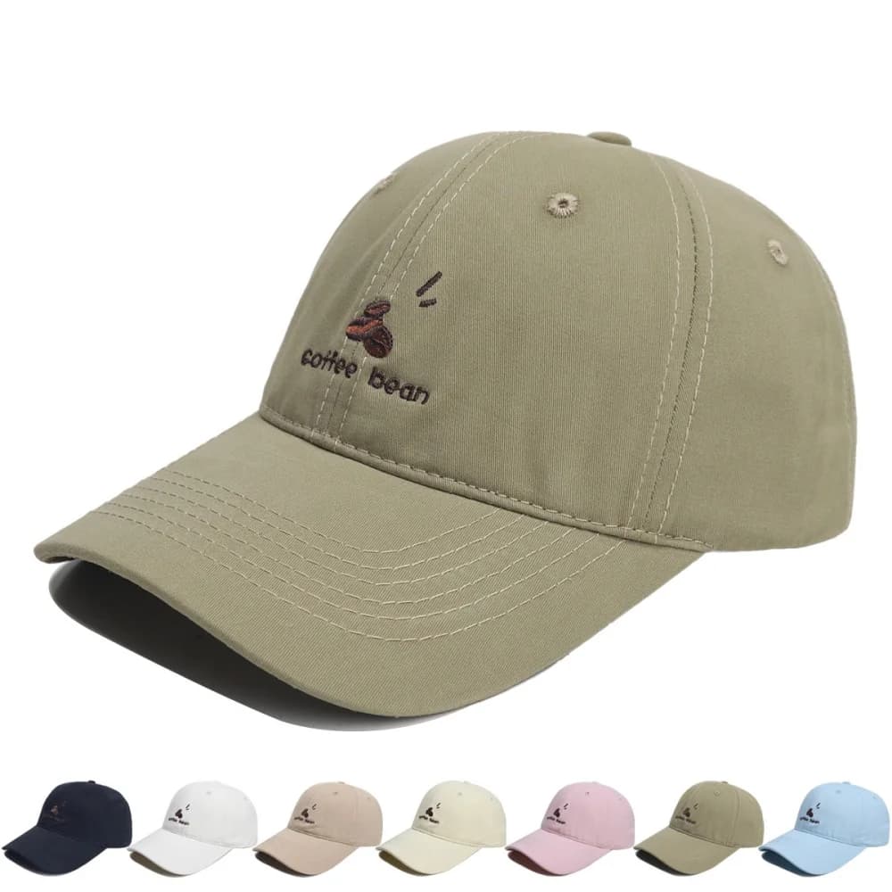 Cappello da Baseball Unisex, Berretto Morbido Estivo con Protezione Solare, Cappello con Scritta COFFEE BEAN, Cappelli per Adulti, Streetwear