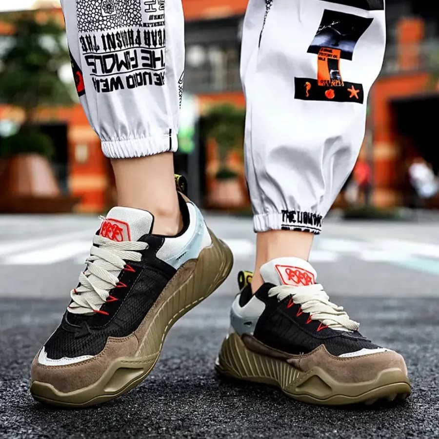 Scarpe da Uomo Verdi per Tutte le Stagioni, Sneakers Basse Eleganti per l'Uso Quotidiano