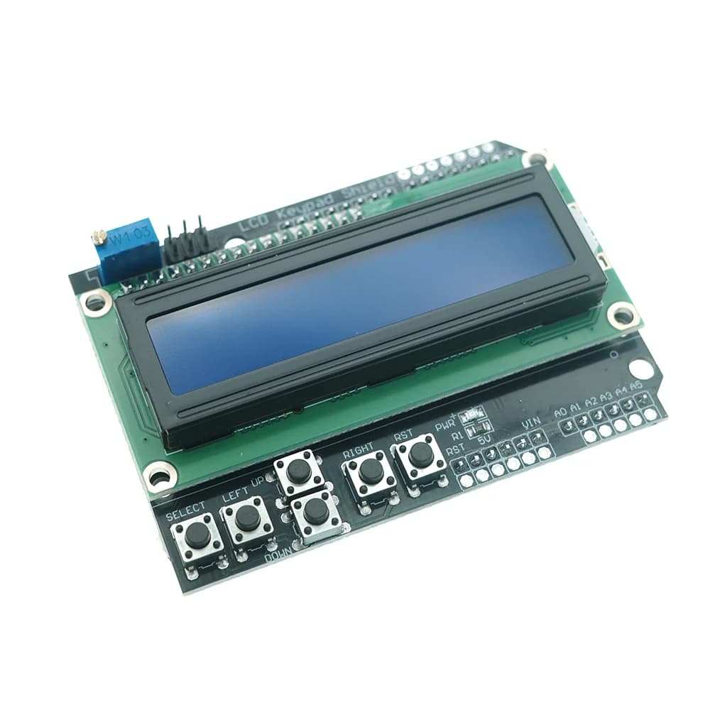 LCD display 1602 with Keyboard, LCD module1602 for Arduino ATMEGA328 ATMEGA2560 Raspberry Pi UNO, Blue Screen