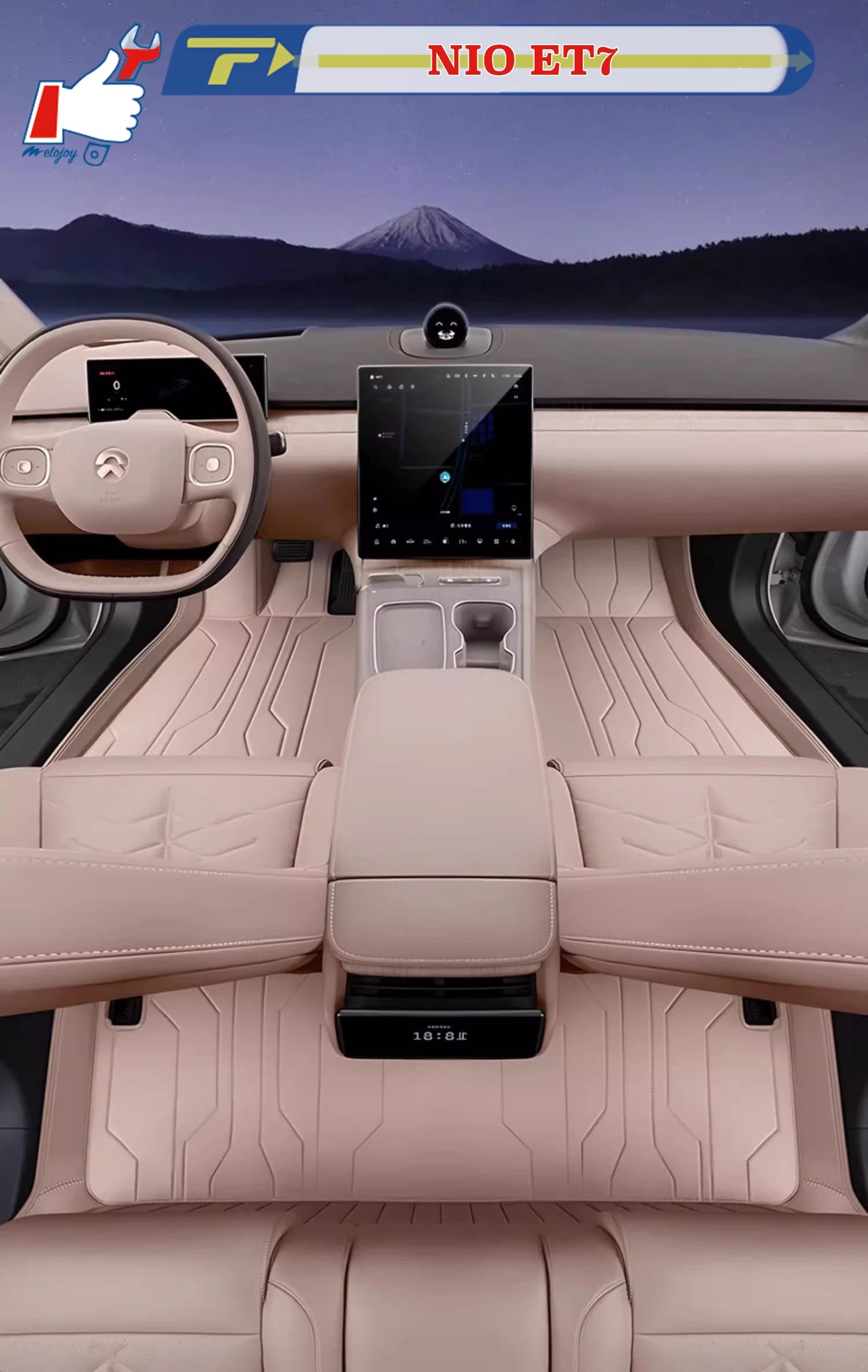 Carpet with left guide for NIO ET7 2024 Full-Surround Foot Mat Floor Mat Waterproof Mat