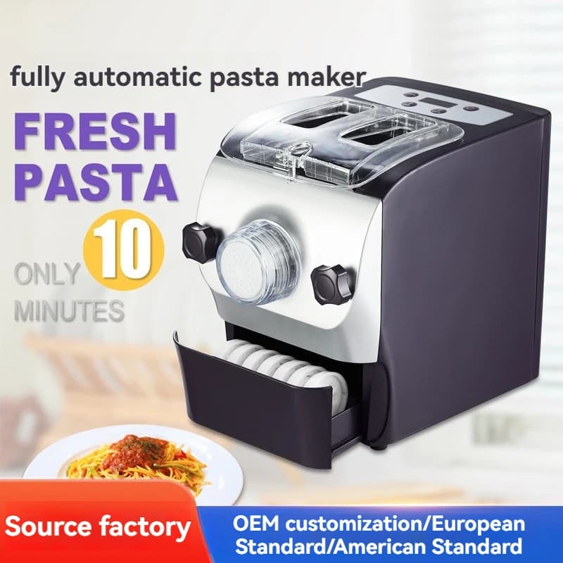 Macchina Automatica per Pasta e Noodle, Impastatrice e Pressa per Sfoglie di Ravioli, Multifunzione per Cucina Domestica, Formato Compatto