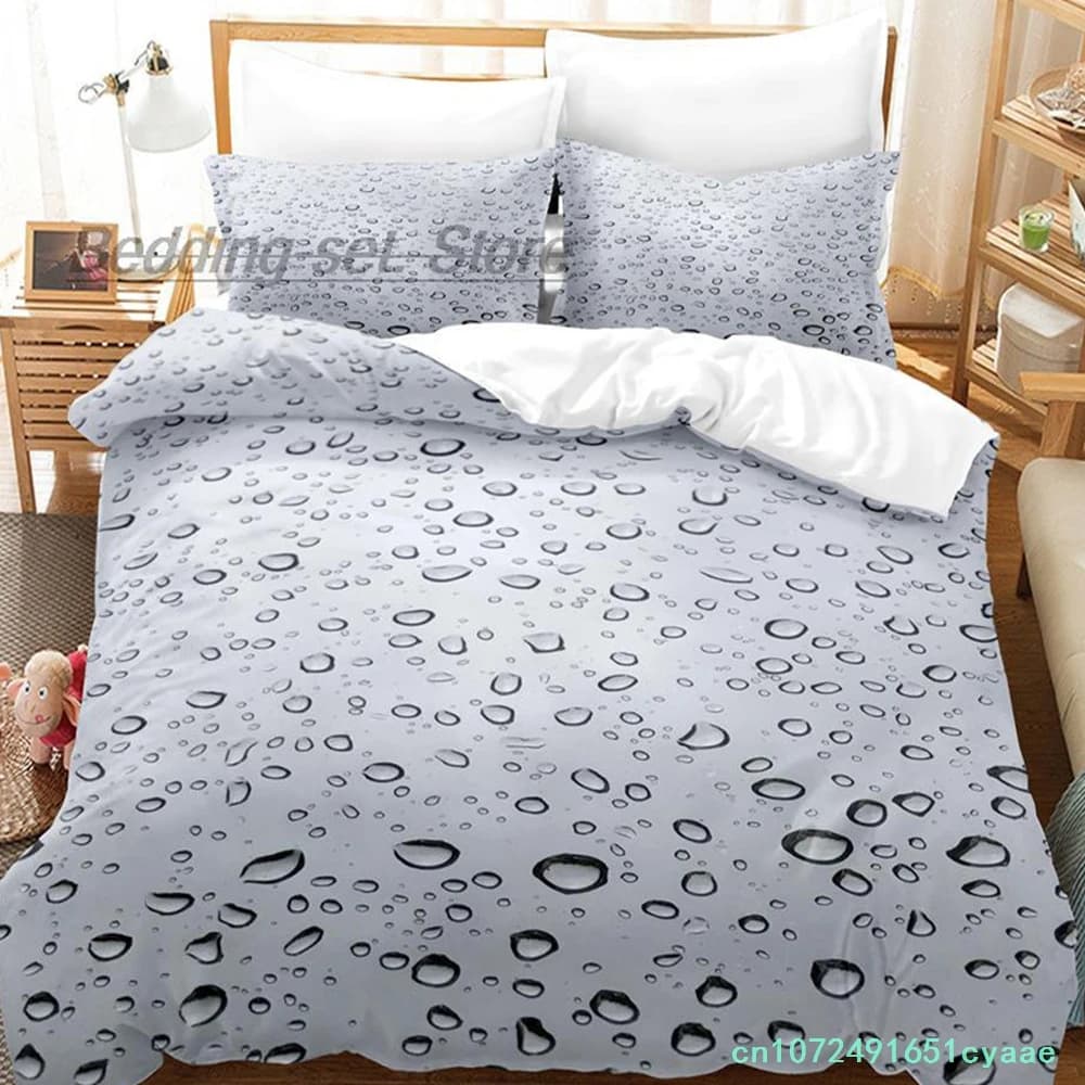 Raindrop Bedding Set Single Twin Full Queen King Size Bed Set Aldult Kid Bedroom Duvetcover Sets 3D Print Dew Water Of Life