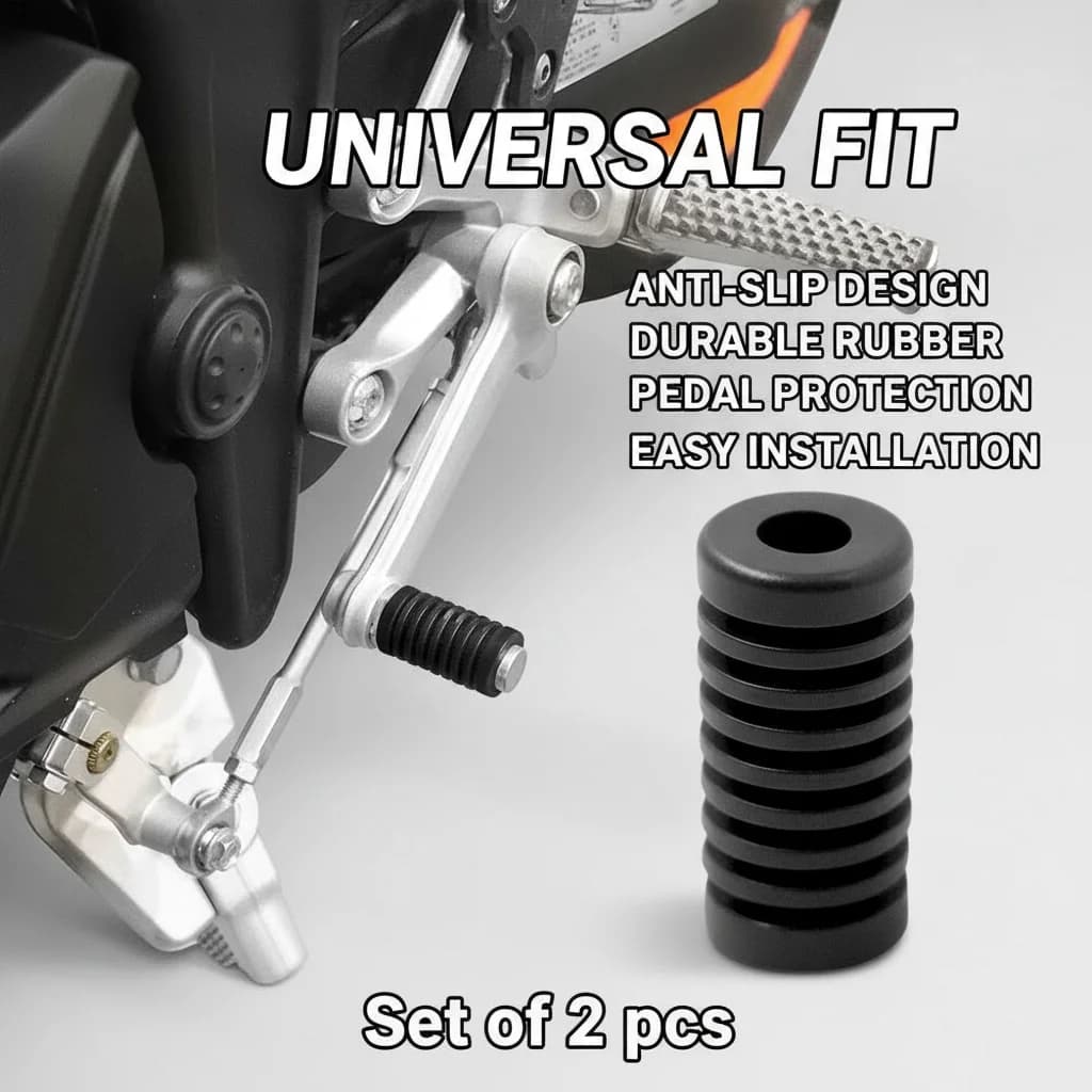 1/2 Pezzi Copri Leva Cambio Universale per Moto, Protezione Pedale in Gomma Antiscivolo, Accessori Decorativi per Moto