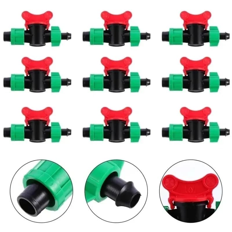 10pcs DN17 valvola di derivazione a goccia per nastro femmina irrigazione a goccia valvole di Bypass agricole valvola di deviazione del tubo del ramo di irrigazione