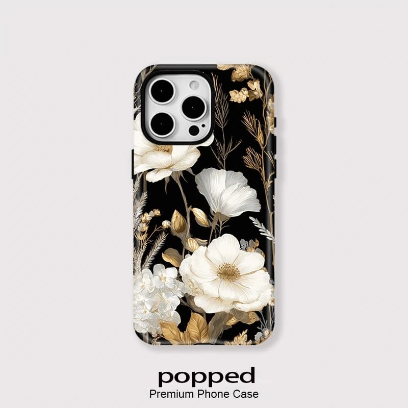 popped Magnetic Case For Magsafe Case For iPhone 16 15 14 Plus 13 12 17 Pro Max Matte Soft Silicone Flower Cover Coque
