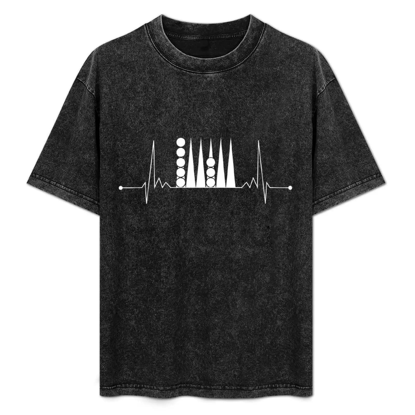 T-shirt Backgammon Heartbeat Board Game Night con pannello in rete traspirante